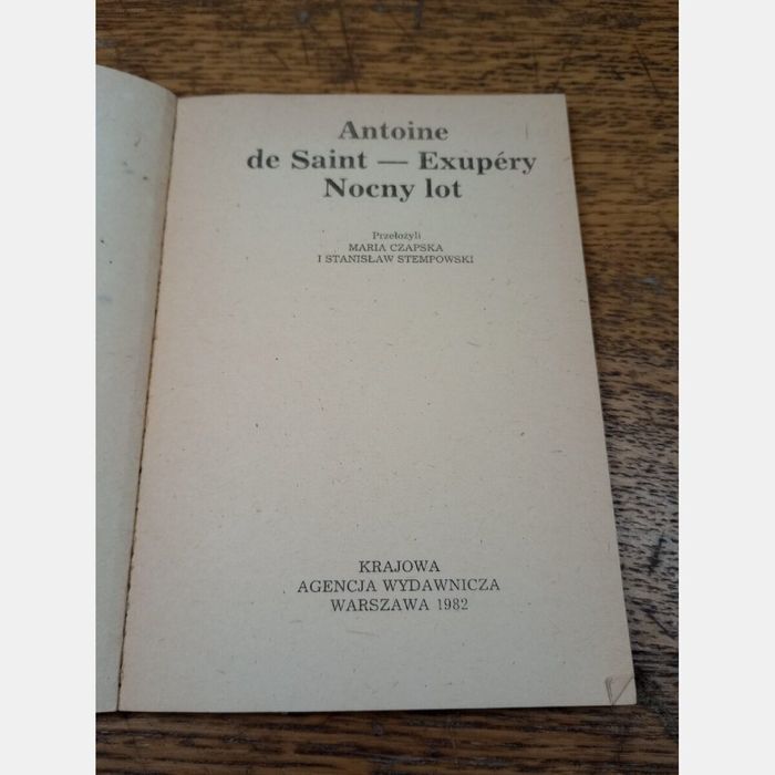 Nocny lot. Antoine de Saint-Exupery