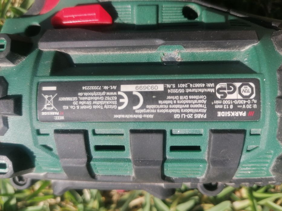 Aparafusadeira Parkside 20v
