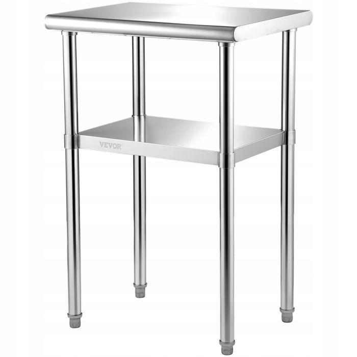 VEVOR komercyjny stół ze stali nierdzewnej 61X45 7X91 4 cm solidny