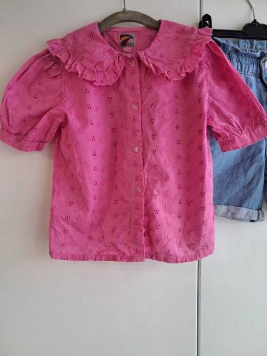 Cudny zestaw:) ażurowa bluzeczka spodenki PaperBag 122/128