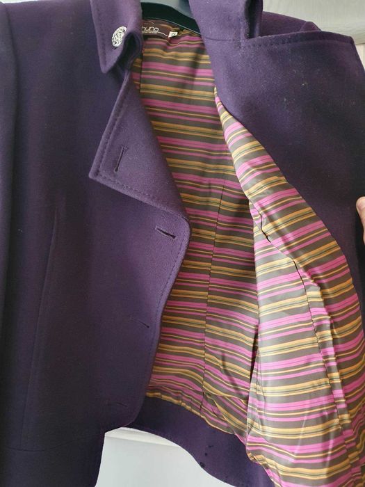 Płaszcz ocieplany śliwkowy