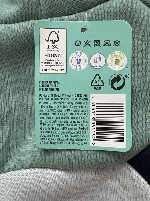 ciepła bluza dla małego psa rozm. S