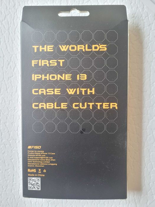 Etui do iPhone 13 czarny mat + czeresznia