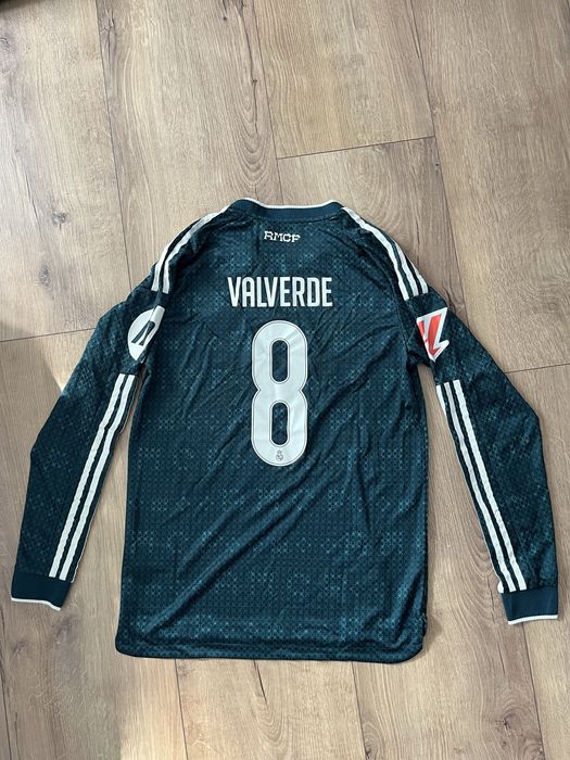 Valverde Federico Real Madryt zawodnik player version longsleeve długi rękaw wyjazdowa 26/27 zielona La liga