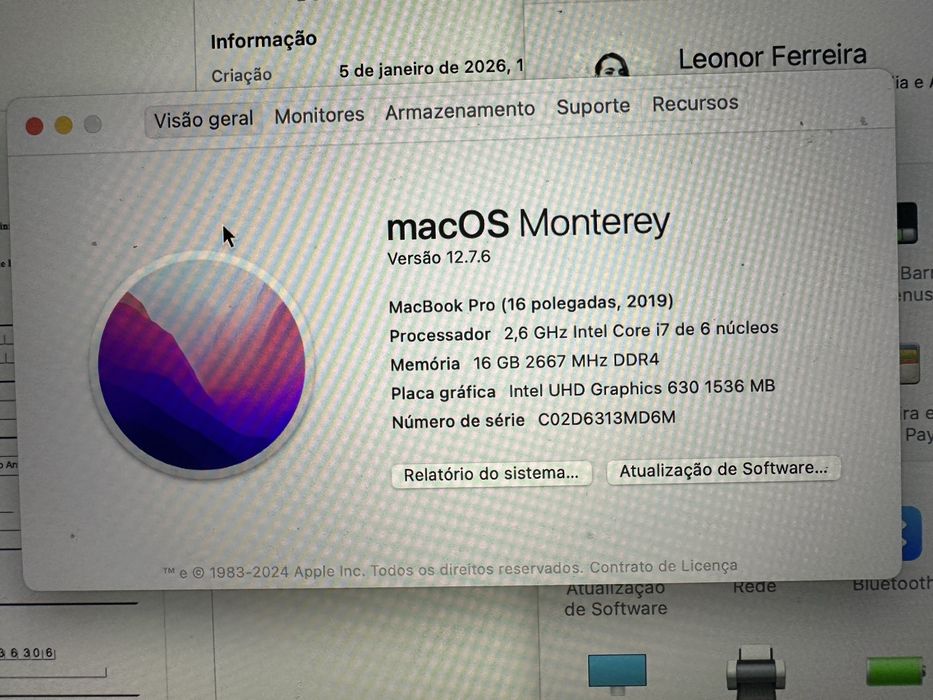Macbook Pro 2019 16 polegadas