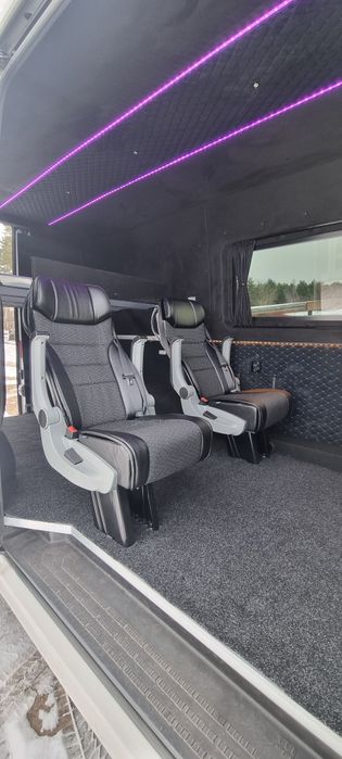 Zabudowa busa homologacja fotele przeróbka busa Sprinter Master