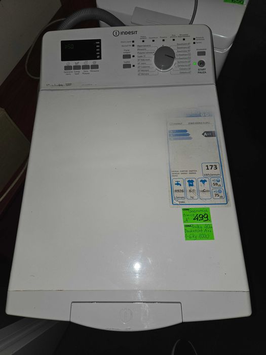 Pralka Indesit 40cm Wsad 1-6 kg 1000 obr. Waga Klasa A 2 plus. PL Menu. Gwarancja! Po serwisie.Tanio