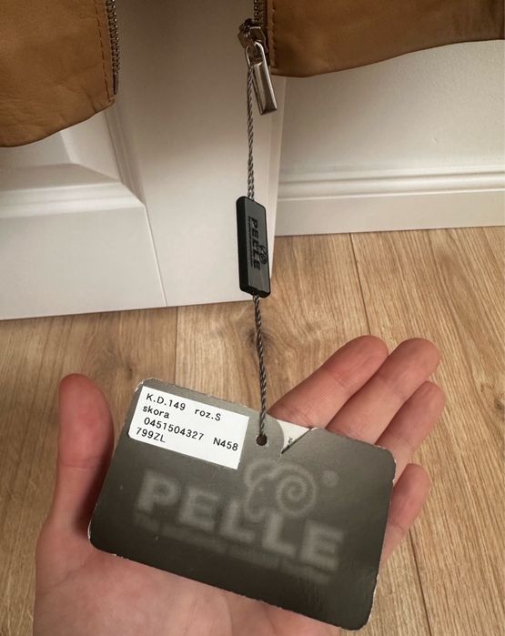 Nowa kurtka damska skorzana camel brazowa