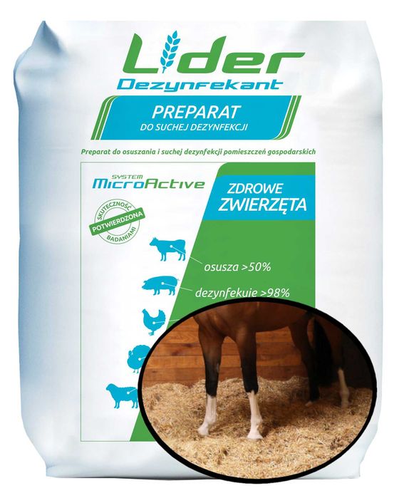 Preparat do osuszania i dezynfekcji legowisk Dezynfekant Lider 25 kg