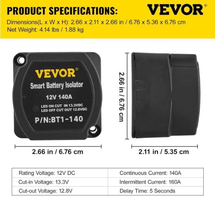 Kit Completo Ligação Segunda Bateria Autocaravana