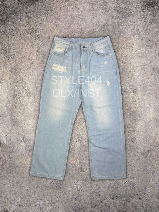 Джинсы прямые Balenciaga type distressed opium archive y2k