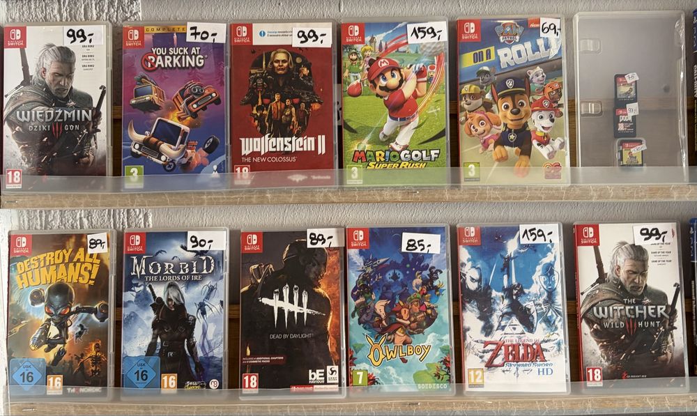 Gry nintendo switch  na kartridżach glogowska 77