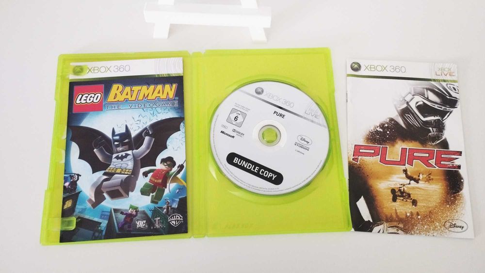 XBOX 360 - Pure + Lego Batman - Completo com Manuais