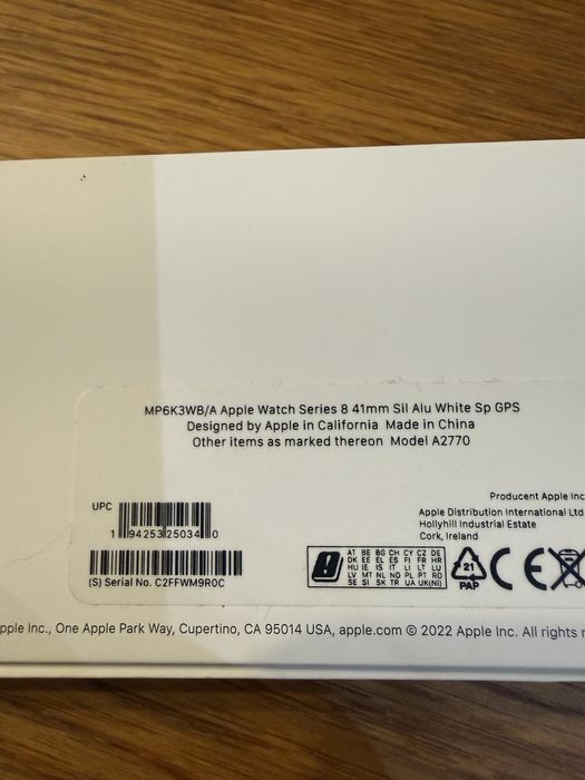 Apple Watch seria 8 gps 41mm