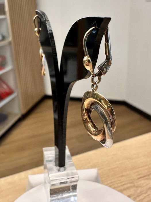 Złote Kolczyki wisiorek próba 333