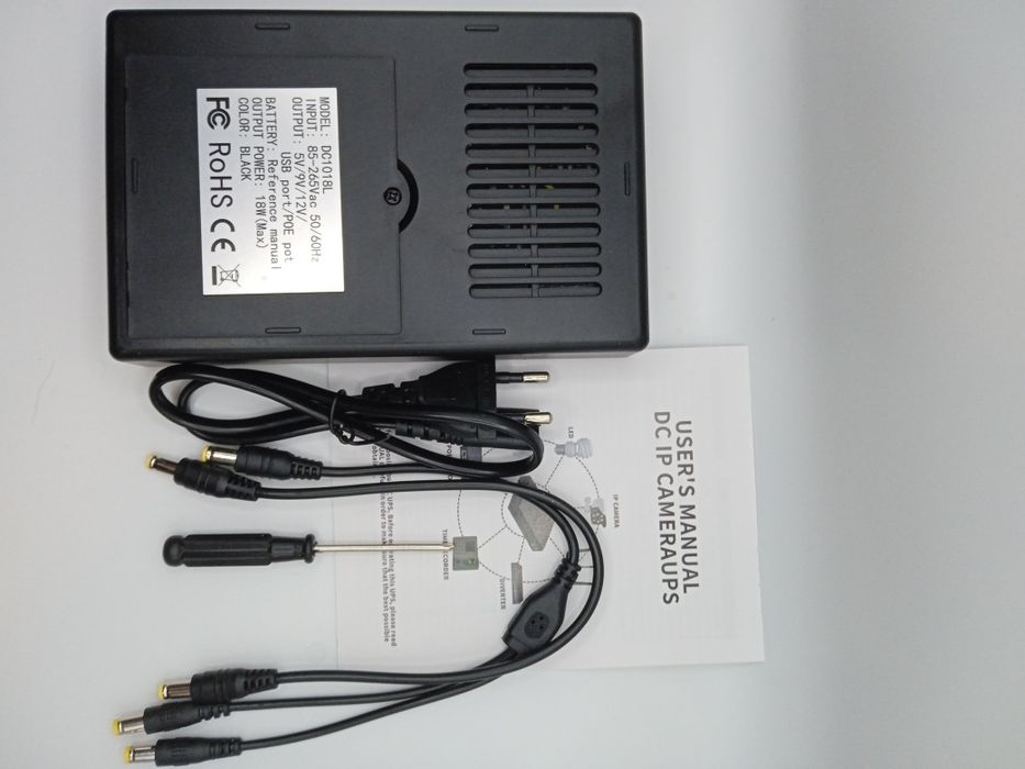 ДБЖ Міні Ups AC85-265V  DC1018L 5V9V12V для роутера (gpon) з акб