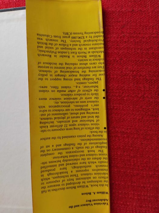 Television Violence and the Adolescent Boy - William A. Belson