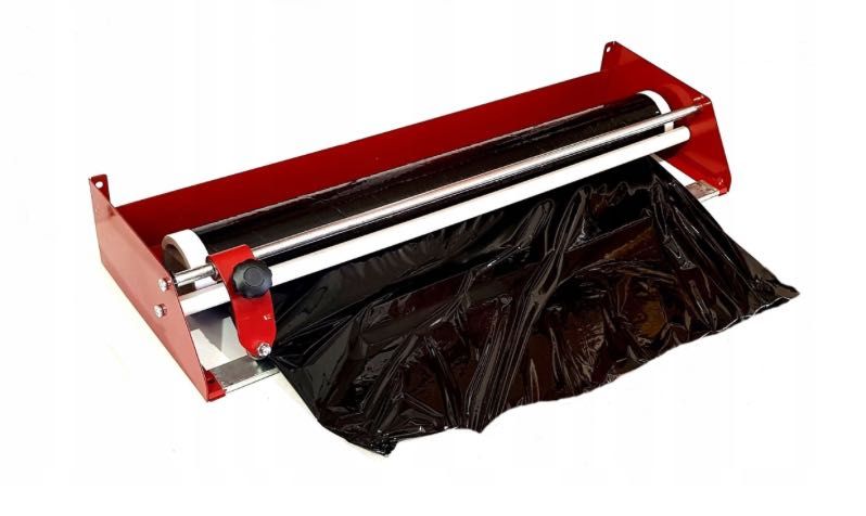 Urządzenie do pakowania paczek folią streth gilotyna