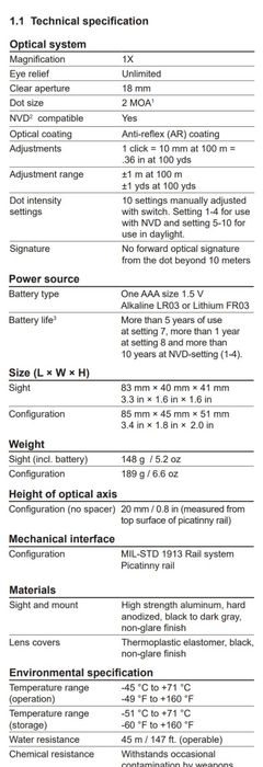 Коліматорний приціл Aimpoint m3290 (СompM5)