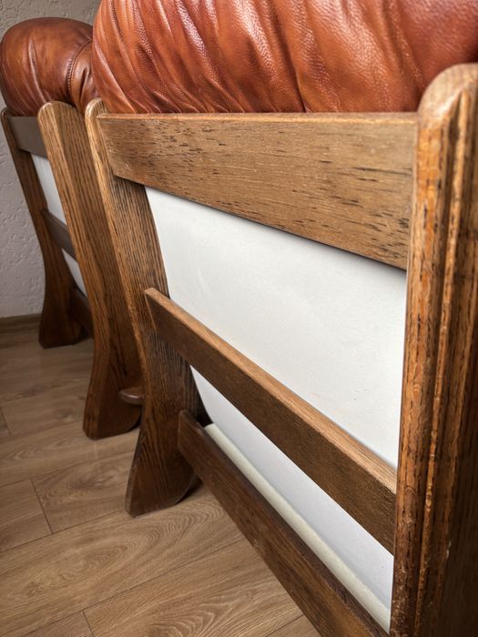 komplet wypoczynkowy skórzany