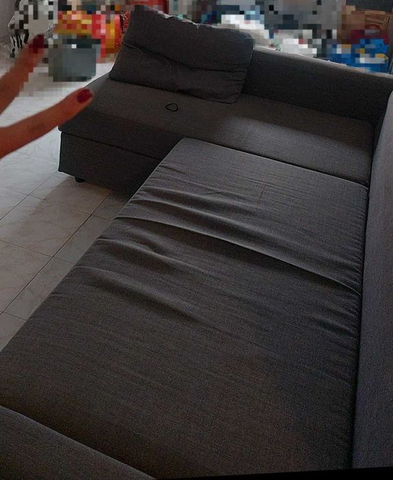 Sofá-cama FRIHETEN (IKEA) – Cinzento, com baú
