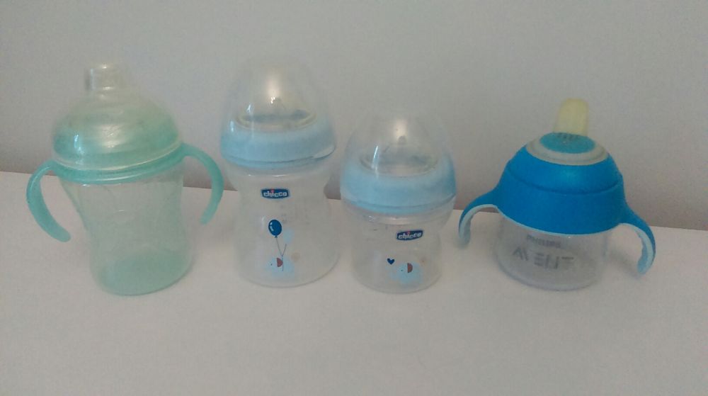 2 butelki chico, 1 kubek avent, 1 kubek nuby