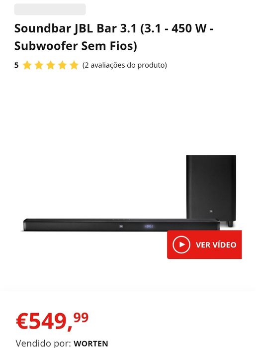 Jbl soundbar 3.1