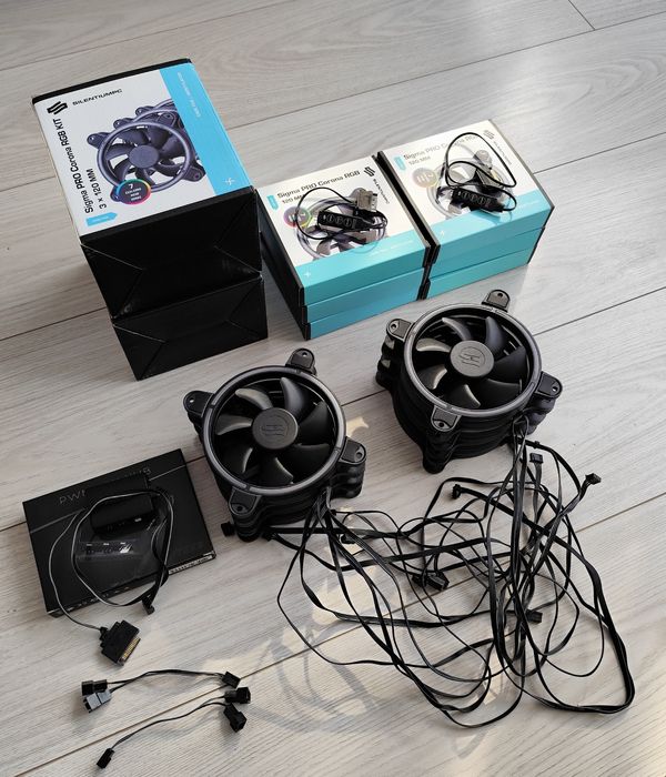 Wentylatory Sigma PRO Corona RGB 6x 120 mm + FAN HUB