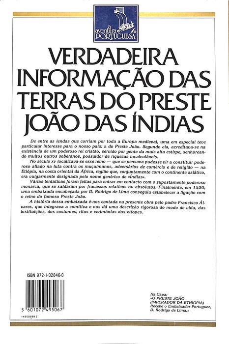 "Verdadeira informação das terras do Preste João das Índias" de Francisco Álvares