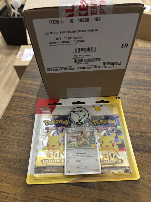 30th pokemon 2 pack sealed case