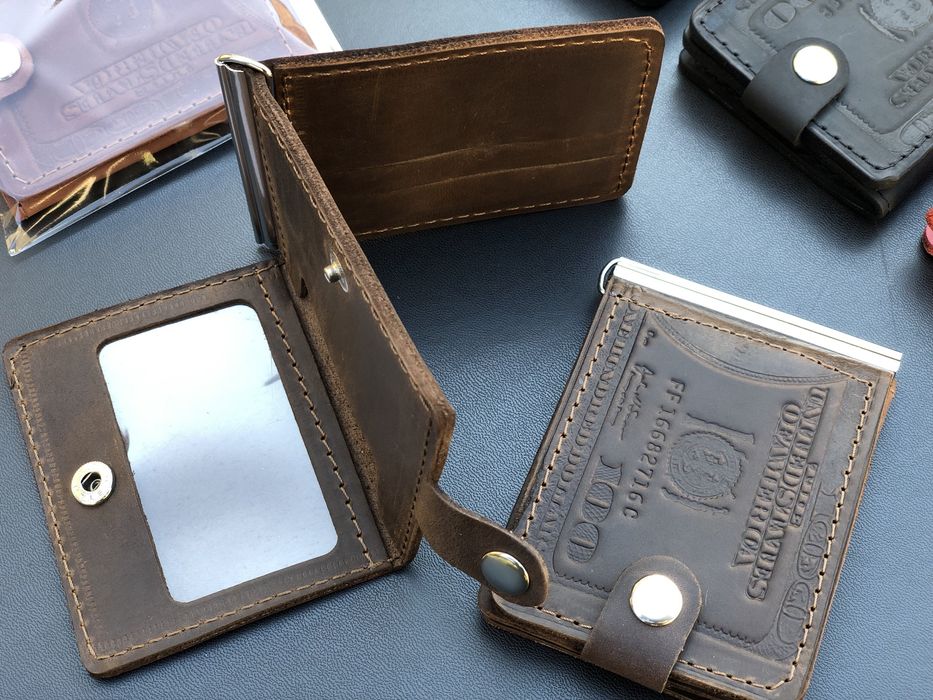 Кошелёк «зажим» из натуральной кожи оптом