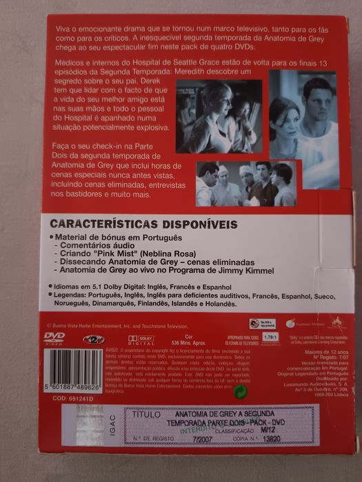 DVD anatomia de grey