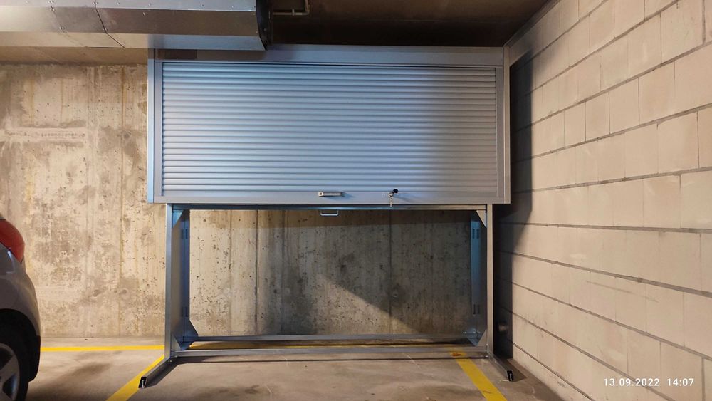 box garażowy, boks na rower, szafa garażowa, przechowywanie roweru