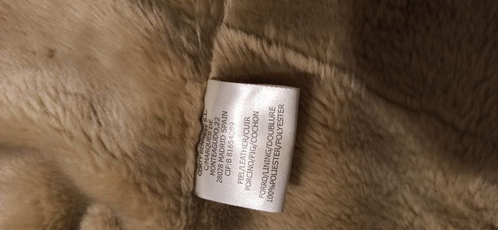 Casaco estilo aviador em pele verdadeira