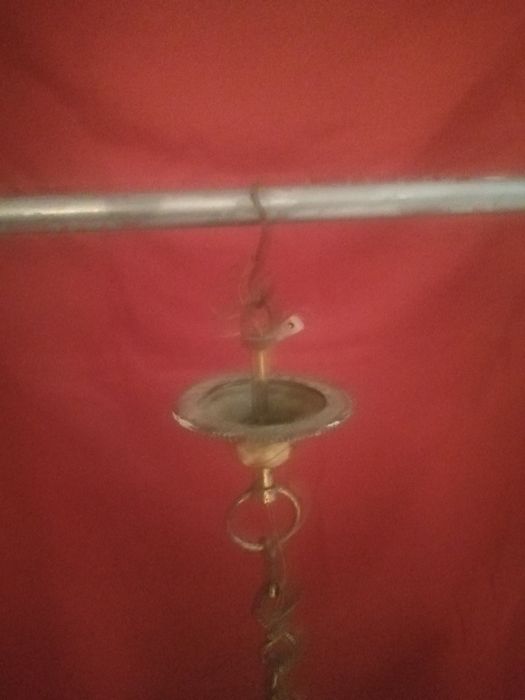 Candeeiro de teto antigo bronze