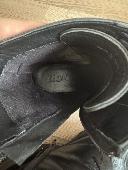 Жіночі черевики ZIGN шкіра, шнурівка + блискавка 39 (на 38–38.5)