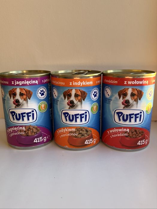 Продам вологий корм для собак PUFFI, банка 415 г.