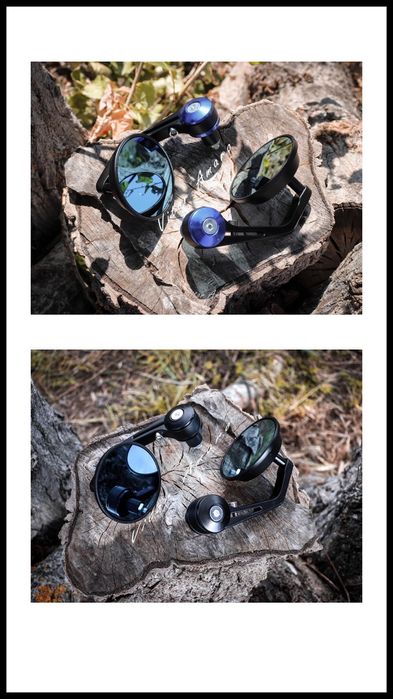 Espelhos de Punho para Moto Estilo Cafe Racer e Scrambler Nº5(2 Cores)|NOVOS