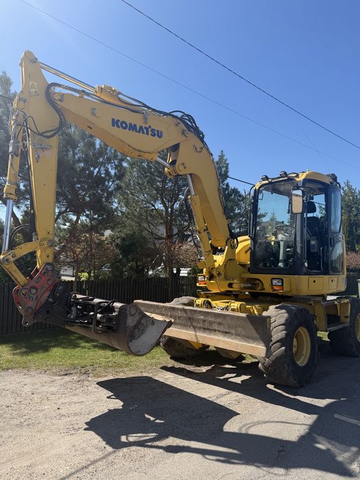 KOMATSU PW118MR-8 Klima 4 łyżki+widły Oryginał Mercedes 8x8