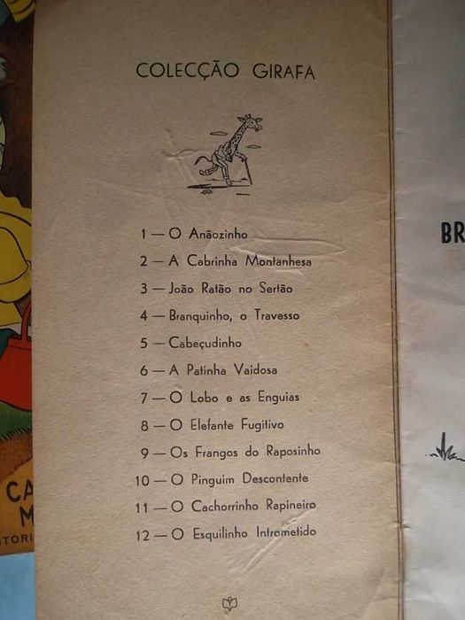 Coleção "GIRAFA" - Ed. Infantil Majora - (anos 1940)