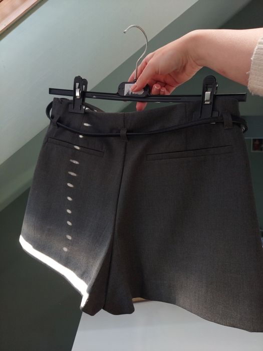 Spódniczko-spodenki Zara xs szare z paskiem mini
