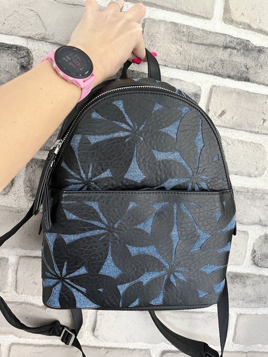 Plecak czarny Desigual jeans nowy komplet metek skóra piękny