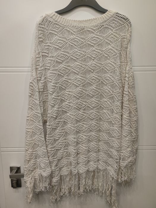 Ażurowy sweter/sukienka H&M z frędzlami. Nowy wyprzedany 50 zł TANIEJ!