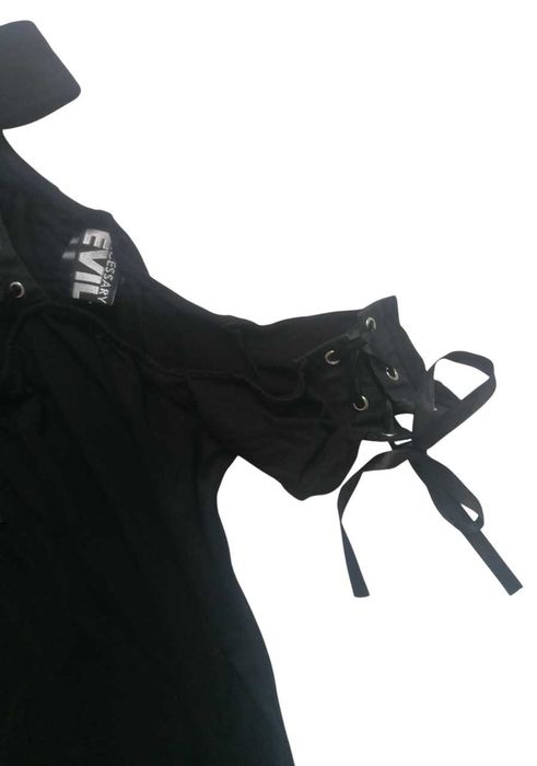 Bluzka Necessary Evil goth sznurowana killstar wycięcia dollskill