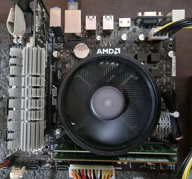 комплект AM4 мать Asus PRIME A320M-R (AMD A320,) + проц AMD Ryzen™ 5 2600+ВОХ+16gb DDR4