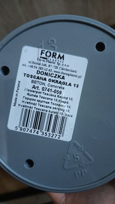 Doniczki form oraz prosperplast 13 cm jak nowe