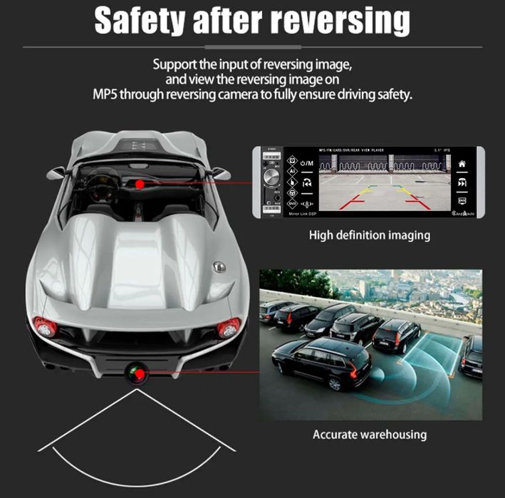 Rádio 1din 5.1 polegadas touch USB AUX Carplay e android Auto NOVO