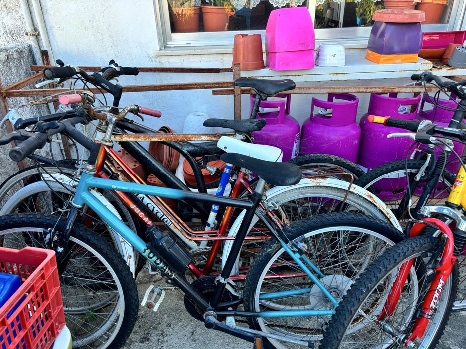 Conjunto de 7 bicicletas