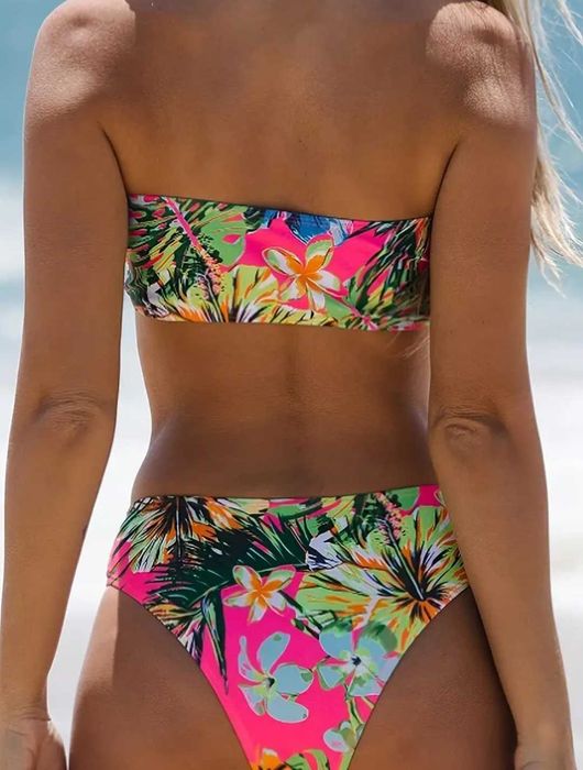 Nowy kostium strój kąpielowy bandeau, r. L kąpielówki