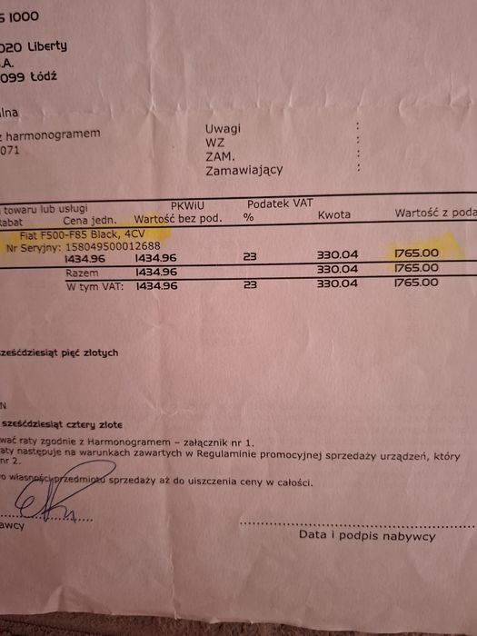 Hulajnoga elektryczna fiat 500